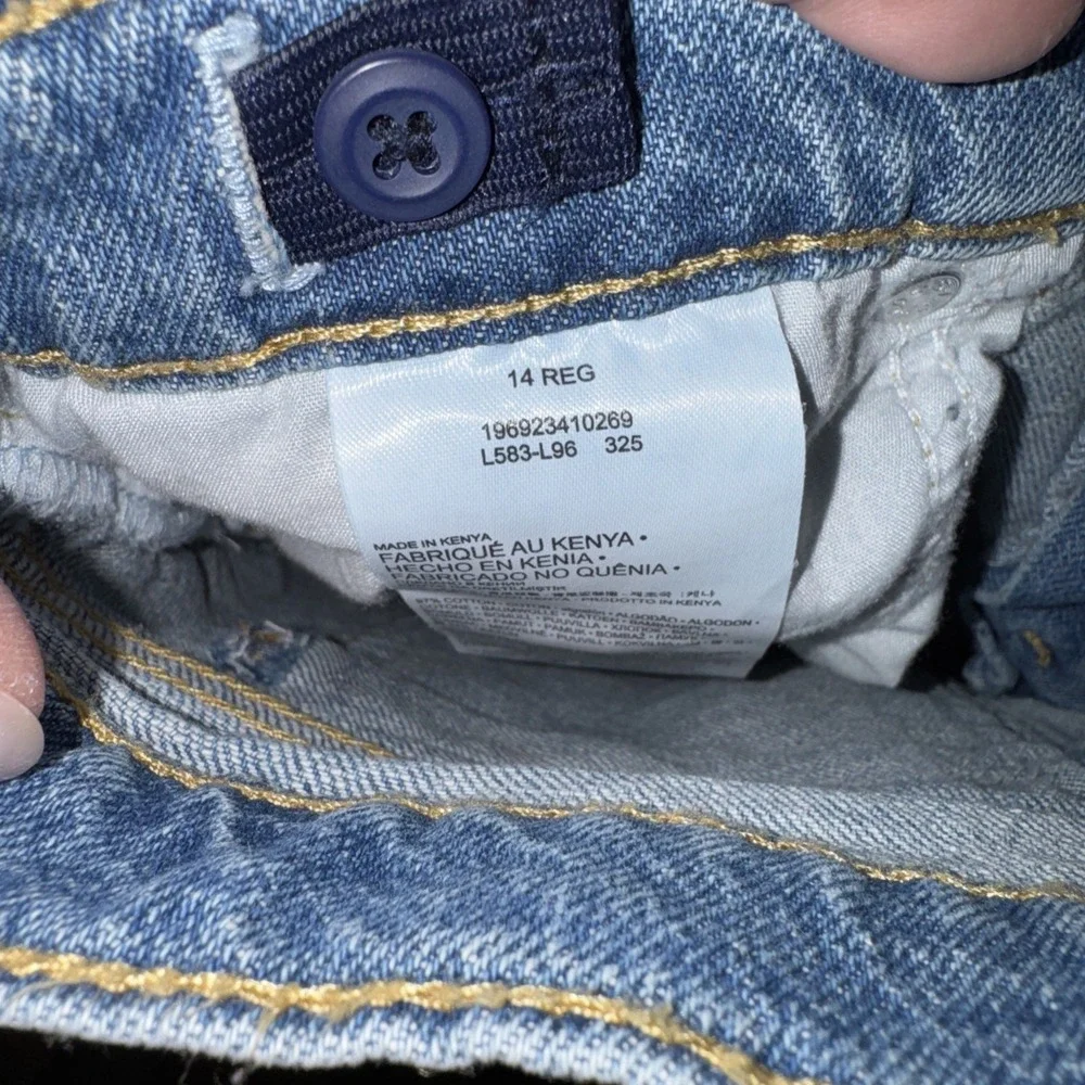VTG Levi's Wide Leg Baggy Cargo‎ Jeans Elastic Stretch Adjustable Waist SIZE 14